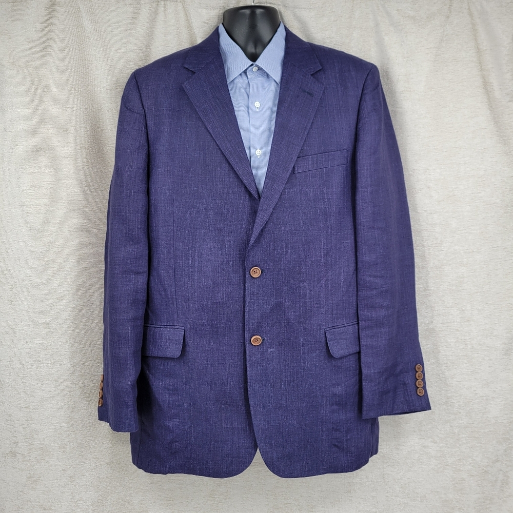 Blue Sport Coats Classic Cut Wool Blend